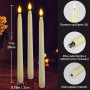 PChero Bougie Chandelier LED Decorative, Lot de 10 Fausses Bougies à LED Flamme Vacillante Bougie Electrique avec Télécommande p