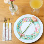 Table Fun 100 serviettes papier Chinoiserie dorées 2 plis 33 cm, serviettes jetables pour anniversaires, mariages élégants et te