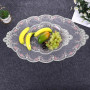 Anevous Lot de 4 sets de table rétro en dentelle, 31x44cm, sets de table brodés à la main décoratifs ovales, nappe de table fleu