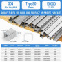 meite Agrafes Type 80/12 mm en Acier Inoxydable 304, Agrafes pour Agrafeuse Tapissier de Type 80, Lot de 10.000 pièces, 12,8 mm 