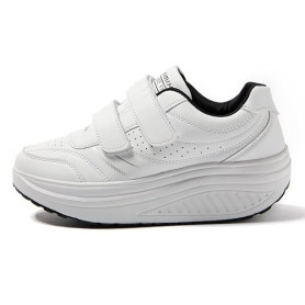 JOMIX Chaussures à Bascule Femme Orthopédique Baskets Scratch de Randonnée pour Sport Plate-Forme Marche Gymnastique Lacets Ferm