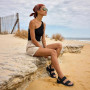 DREAM PAIRS Sandales de Sport pour Femme Confortables Sandale d’été pour Femmes Légère Décontractées DWUMFS2522