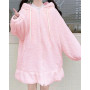 Sweat à Capuche avec Oreilles de Lapin pour Femme - Kawaii - Moelleux et Mignon - Manteau en Peluche et épais