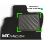 Tapis de Sol sur Mesure, avec Talonnette en Caoutchouc renforcé, Boutons d'ancrage, Noir