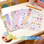 Vicloon 160 Feuilles Papier à Lettre avec Enveloppe Aquarelle, 50 Feuilles de Papier à Lettres et 50 Envelopes et 60 Autocollant