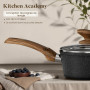 Kitchen Academy Batterie de Cuisine Induction 12 Pièces Antiadhésives | Noir Granite Set de Poêles et Casseroles, 100% Sain et S