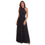 Ever-Pretty Robe de Soiree Femme Longue Épaules Dénudée Plissé sans Manches Taille Empire Scintillante EE41961