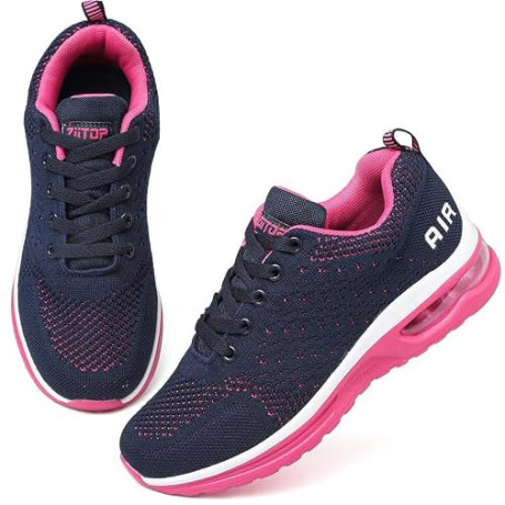 Basket Femme Chaussures de Running Sneakers Femme Basket de Marche à Coussin d'air Respirant Chaussures de Course Légères Chauss