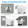 Support d'Angle Eufy Security SoloCam S340 - Support de Montage Compatible, Accessoire pour Appareil Photo, Blanc, 1 Paquet