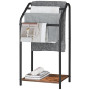 HOOBRO Porte-Serviettes, Barre de Séchage, Porte-Serviettes sur Pied, avec 4 Barres et Planche, Petits Espace, Stable, pour Sall