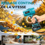 Yofidra Souffleur de Feuilles sans Fil 300m/s, 3 Vitesses, 4 Buses | Souffleur à Feuilles avec Turbocompresseur, 33 000 TR/Min,2