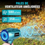 Yofidra Souffleurs de Feuilles sans Fill avec 2 Batteries, 576 km/h | avec 2 Batteries de 3000mAh, 28,000 TR/Min, Souffleur Élec