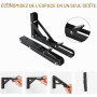 2 Pièces Equerre Etagere Pliante，Étagère Murale, Supports Pliants pour à Micro-ondes, Support accessoires van aménagé Console Pl