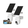 EZVIZ 2K+(4MP) 2PK Caméra Extérieure sans Fil CB8 Lite+5W Panneau Solaire | Mode AOV (Enregistrement 24h/24), Détection de Perso