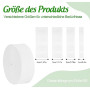 Agoer Lot de 4 Elastique Couture - 20M Bandes Élastiques Couture -10 mm, 20 mm, 30 mm, 40 mm - Blanc Ruban Elastique Couture - 5