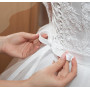 Agoer Lot de 4 Elastique Couture - 20M Bandes Élastiques Couture -10 mm, 20 mm, 30 mm, 40 mm - Blanc Ruban Elastique Couture - 5