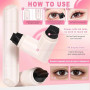 2PCS Eyeliner Stamp, Double Eye Liner Noir Waterproof Liquide Stamp, Imperméabilisation Durable, Facile à Enlever (Noir + Marron