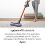 Dyson Cyclone V10 Absolute aspirateur sans Fil, 150 Airwatts, 60 Min d’autonomie – Technologie Anti-emmêlement, Brosse Fluffy po