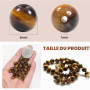 TOAOB 100pcs Perles Oeil de Tigre 6mm Perles Pierre pour Bracelet Naturelles Perle Rondes en Vrac de Pierres Gemme Énergie pour