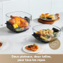 DREAME Tasti Friteuse à air en verre portable 5 en 1, 2,5 L + 4,5 L | 2 cuves, cuisson sans huile, rôtir, griller, réchauffer, m
