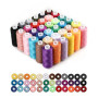 Kit Couture 72 pièces avec 36 couleurs – Set de fils couture et accessoires en polyester 100% (400 yards par bobine) pour coutur