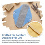 6 Pièces Protège-Slips Lavables, Serviettes Hygiéniques Réutilisables | 22 x 17 cm Serviettes Hygiéniques Réutilisables en Tissu