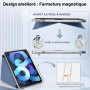 MuyDouxTech Coque pour iPad A16 11 Pouces 2025 / iPad 10e Génération 10,9" 2022 avec Porte-Stylet, Support Vertical et Horizonta