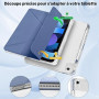 MuyDouxTech Coque pour iPad A16 11 Pouces 2025 / iPad 10e Génération 10,9" 2022 avec Porte-Stylet, Support Vertical et Horizonta