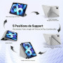 MuyDouxTech Coque pour iPad Pro 11 Pouces 2022/2021/2020/2018 (4e/3e/2e/1re Génération) avec Porte-Stylet, Support Vertical et H
