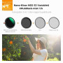 K&F CONCEPT Filtre 77mm ND2-32 et Polarisant CPL et Black-Mist 1/4 3 en 1 | avec 3 Chiffons,1-5 f-stops,Sans Croix,Nano-revêteme