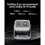 JMGO New N1S 4K Mini Videoprojecteur, Triple Laser, 1700 ISO Lumens, GTV | Gimbal Instantané Autofocus, Netflix, 110% BT.2020, H