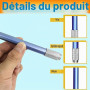 Ji liangli Lot de 5 Rallonges de Crayon Réglables en Aluminium,Prolongateur de Crayon Ajustable pour Esquisse,École,Atelier de P
