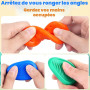 12 Pièces Fidget Toys Pierre Sensorielle, Fidget Toys Sensory Stone en Silicone, Jouets Apaisants pour Enfants Pierres préoccupa