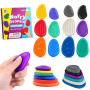 12 Pièces Fidget Toys Pierre Sensorielle, Fidget Toys Sensory Stone en Silicone, Jouets Apaisants pour Enfants Pierres préoccupa