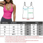 Haibang Femmes D'été Débardeur Col en V Sport Hauts Top sans Manches Côtelée Bretelles Spaghetti Slim Fit Tank Top Basique Exten