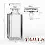 Carafe à décanter en verre avec bouchon géométrique hermétique – Décanteur à whisky pour vin, bourbon, brandy, liqueur, jus, eau