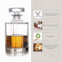 Carafe à décanter en verre avec bouchon géométrique hermétique – Décanteur à whisky pour vin, bourbon, brandy, liqueur, jus, eau