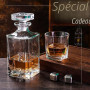 Carafe à décanter en verre avec bouchon géométrique hermétique – Décanteur à whisky pour vin, bourbon, brandy, liqueur, jus, eau