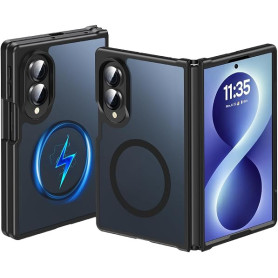 OWKEY Magnétique Coque pour Samsung Galaxy Z Fold 8 (Wide), Compatible avec MagSafe, Mat Translucide, Anti-Empreinte Digitale, A