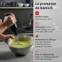 bamix Set mixeur plongeant M350 MAXX avec support, 2 récipients, 4 accessoires, Processeur, Spatule, Brosse de nettoyage, 300 W,