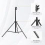 UTEBIT Support Toile de Fond Photo 200 x 150cm, Kit Support de Fond Trépied Réglable avec 4 Pinces à Ressort de Transport pour S