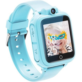 Awatty Montre Intelligente, Jouet 3 4 5 6 7 8 9 10 11 12 Ans, Caméra Rotative à 90°, 14 Jeux, Montre Connectée Garçon, Jeux Enfa