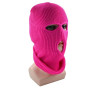 LINSOCLE 2 Pièces Cagoule 3 Trous, Balaclava à 3 Trous Tricoté,Cagoule Noir de Visage Complet Masque de Ski pou Hommes et Femme
