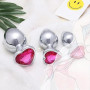 WreGmgg ???????????? ???????????????? Yoga Trio, 3 Tailles différentes en Forme de cœur Bas en Acier Inoxydable avec des Pierres