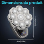 OFFCUP Rasoir Chauve Homme, 9D Rasoir Tete Electriques Hommes Professionnel Sec et Humide, 5 en 1 Détachable Rasoirs à Tête Étan