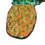 Tiardey 2 pcs Ananas Fer sur Patchs Fruits Sequin Brodé Appliques Coudre sur Applique pour Vêtements Tenue Ornement Sac à Dos Em