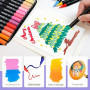 Artecho Marqueurs de peinture acrylique 48 couleurs avec sac, stylos de peinture acrylique avec pointe pinceau et pointe fine po