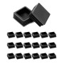 QWORK® 20 PCS 40 x 40 mm Bouchons à lamelles pour Tube carré, Embout de Bouchon en Plastique Noir carré pour Tube de Tuyau, Plas