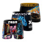 FREEGUN Caleçon Boxer Homme Sport, Lot de 3 | Homme, Coupe Ajustée, Imprimés originaux, Sport, Ultra-doux, Respirant, Tissu exte