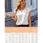 Zeagoo Chemisier Femme Satin Manches Courtes col V Été Soie Élégante Blouse | Couleur Unie Silk Tshirt| Business Shirts| S-XXL